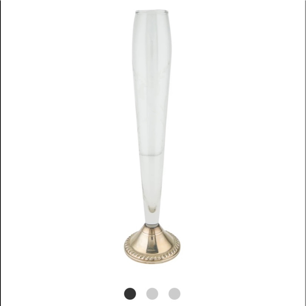 Vintage Duchin Sterling Silver & Glass Bud Vase
